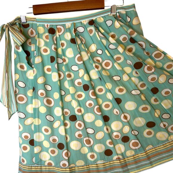 Max Studio Polka Dot Skirt Silk Cotton Blend Retro Inspired Women's Small - Picture 6 of 12